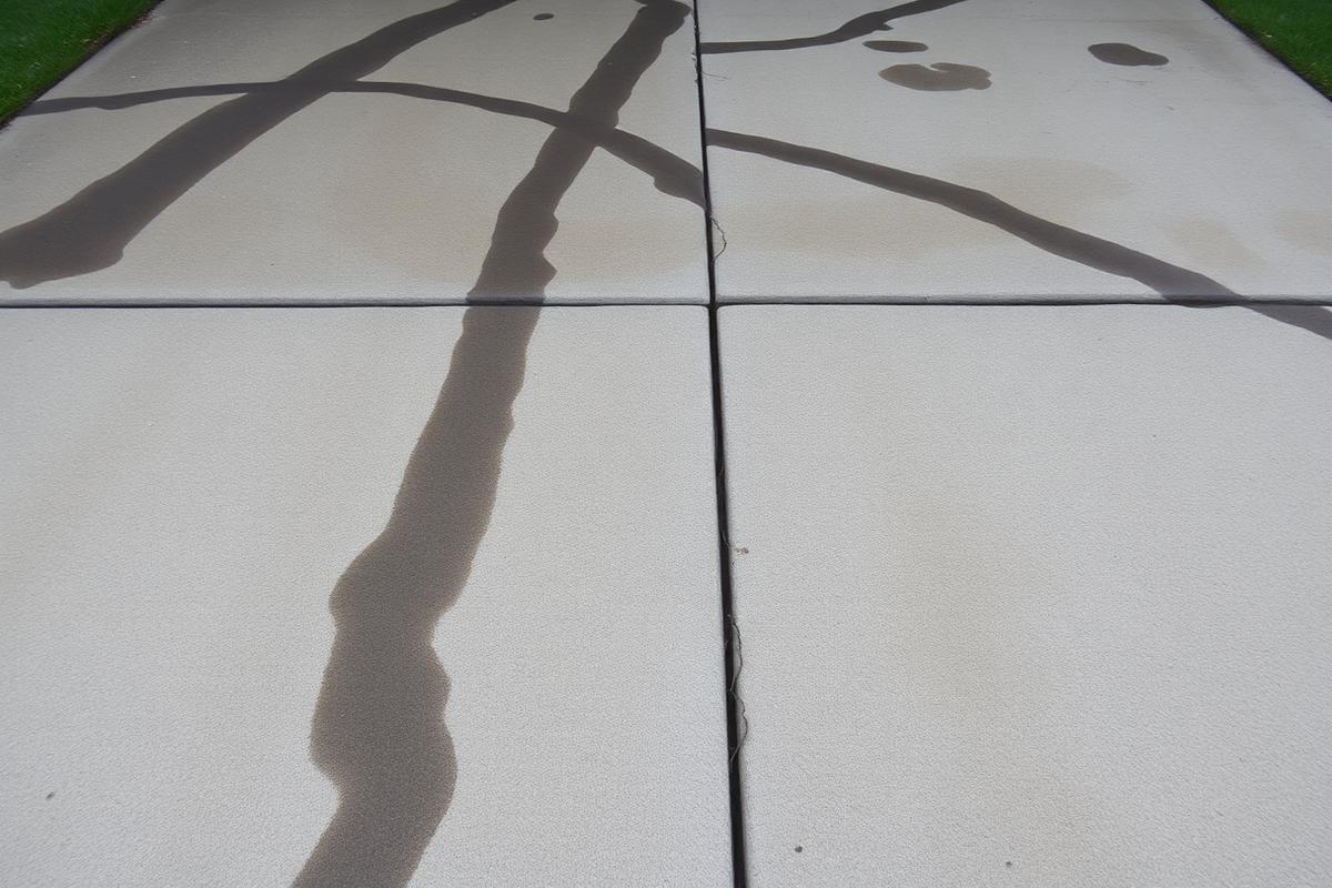 Concrete driveway – before cleaning